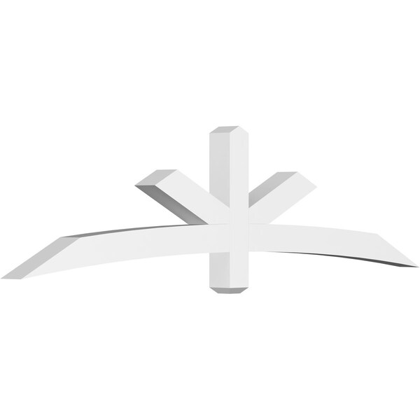 Ekena Millwork Alberta Architectural Grade PVC Gable Bracket, 84"W x 21"H x 4"D x 4"F, 6/12 Pitch GBP084X21X0404ALB00 - main